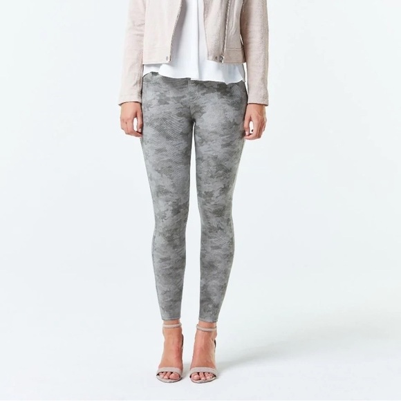 SPANX® Stone Wash Camo Ankle Jean-ish Leggings - Picture 1 of 13